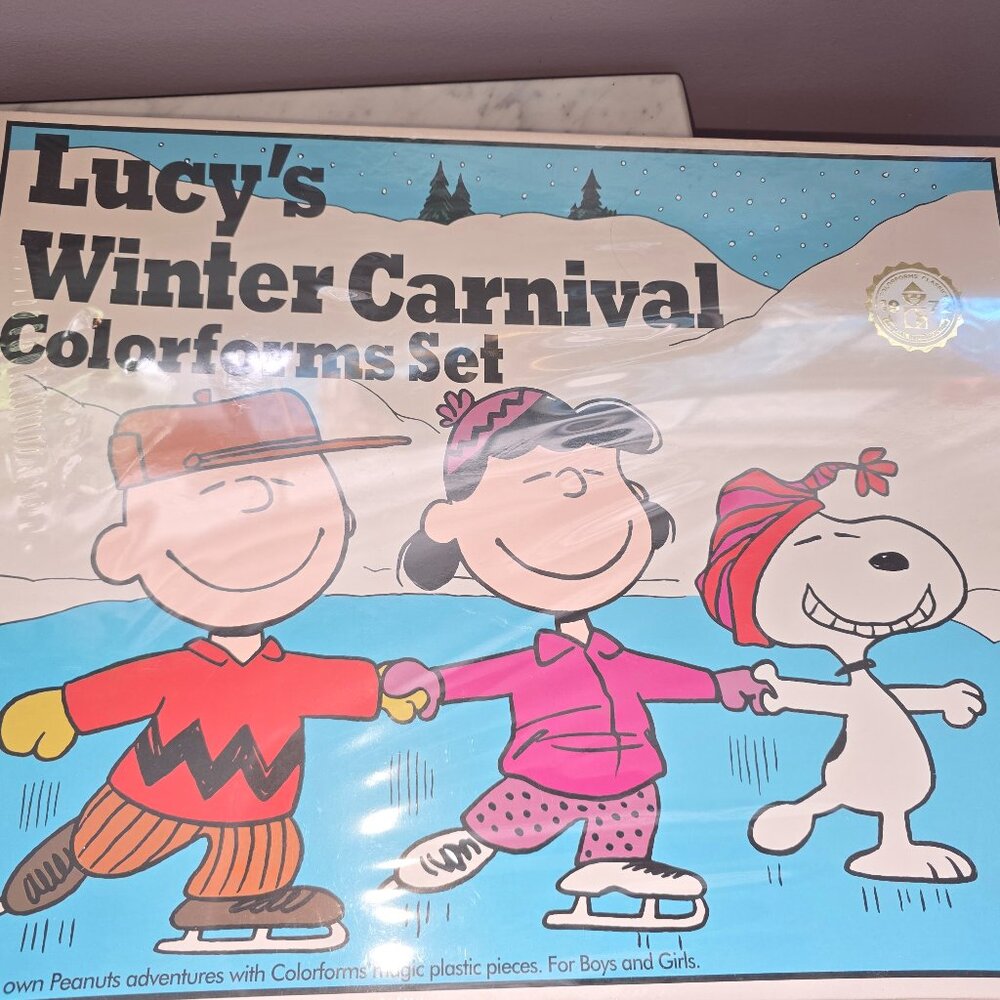 Lucy’s Winter Carnival Peanuts Colorforms Set — Reproduction - NEW SEALED